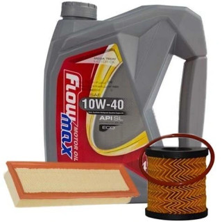 پک روغن پژو 206 تیپ 2 فلومکس مگاتک اکو (SL 10W40) 4L پلاستیکی + فیلتر روغن و فیلتر هوا کوتاه