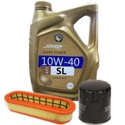 پک سوپرپاور اسپیدی (10W40 - SL 4L)+ فیلترروغن و هوا مناسب تیبا به همراه اکتان بهران