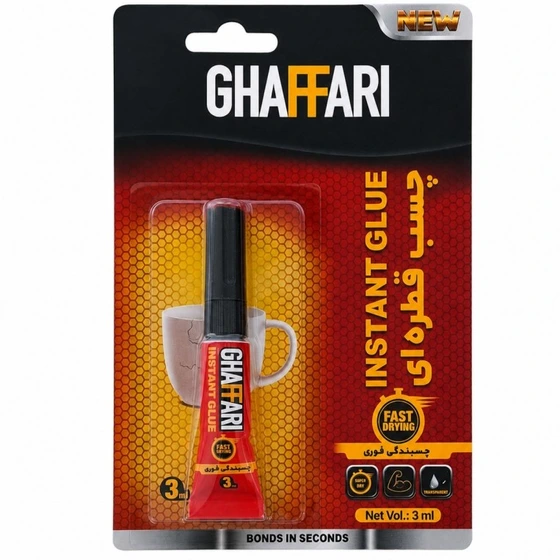 چسب قطره ای غفاری حجم ۳ میلی لیتر